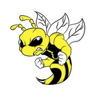 Hornet Showing Angry Face vector