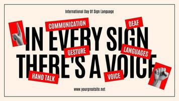 International Day Of Sign Language template