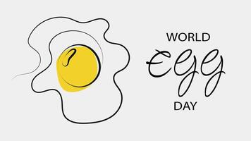 World egg day simple web banner, background. vector