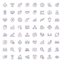 Gradient Teamwork Icons Collection vector