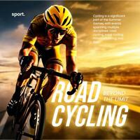 Yellow Minimalist Olympic Cycling Instagram Post template