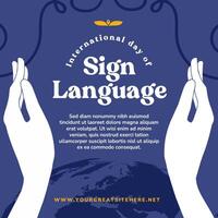 Sign Language Day Instragram Post Template
