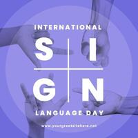Sign Language Day for Instragram Post template