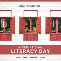 Literacy Day Instragram Post template