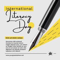 Literacy Day for Instragram Post template