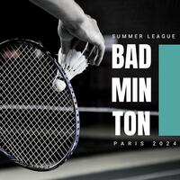 Badminton Olympic Games Instagram Post template