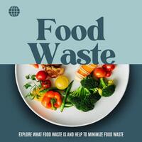 instagram post for food waste template design 