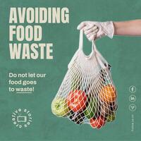 food waste social media post instagram template
