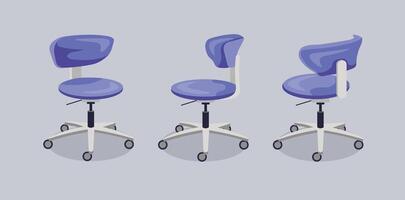 office chair different view vector