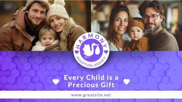 Adoption Agency Mobile Facebook Cover template
