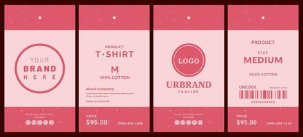 Minimal one color clean background hang tag price tag design for all type of product packaging industry paper label. vector