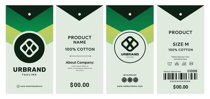 Modern gradient color eye catching hang tag and price tag for apparel and all company product label design. vector
