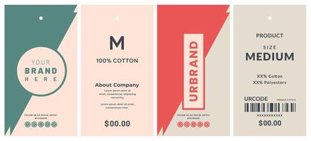 Minimal simple hang tag with price tag design for all type of product packaging industry sticker label. vector