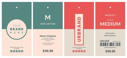 Clean minimal hang tag with price tag design for all type product packaging industry label. vector