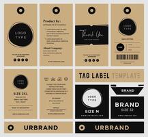 Clean and minimal modern smart outlook hang tag with price tag for all garments apparel Industry. vector