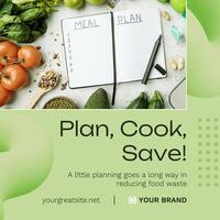 Food Waste Instagram Post template
