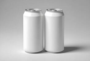 3d realistic container for soda or energy drink, lemonade or beer can mockup free download photo