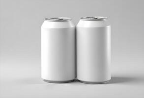 3d realistic container for soda or energy drink, lemonade or beer can mockup free download photo
