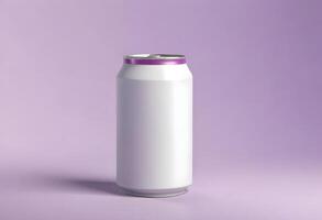 3d realistic container for soda or energy drink, lemonade or beer can mockup free download photo