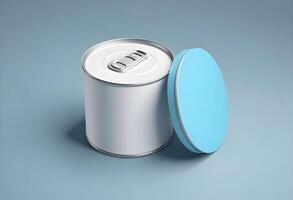 3d realistic container for soda or energy drink, lemonade or beer can mockup free download photo