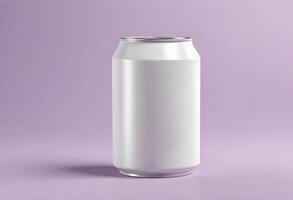3d realistic container for soda or energy drink, lemonade or beer can mockup free download photo