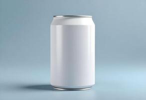 3d realistic container for soda or energy drink, lemonade or beer can mockup free download photo