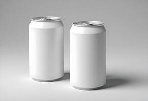 3d realistic container for soda or energy drink, lemonade or beer can mockup free download photo