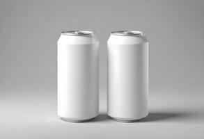 3d realistic container for soda or energy drink, lemonade or beer can mockup free download photo