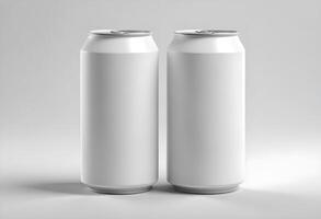 3d realistic container for soda or energy drink, lemonade or beer can mockup free download photo