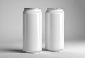 3d realistic container for soda or energy drink, lemonade or beer can mockup free download photo