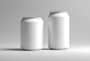 3d realistic container for soda or energy drink, lemonade or beer can mockup free download photo