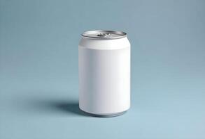 3d realistic container for soda or energy drink, lemonade or beer can mockup free download photo