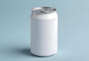 3d realistic container for soda or energy drink, lemonade or beer can mockup free download photo