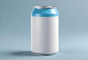 3d realistic container for soda or energy drink, lemonade or beer can mockup free download photo