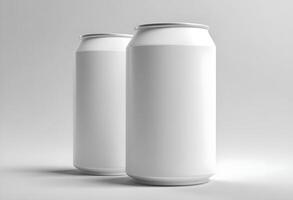 3d realistic container for soda or energy drink, lemonade or beer can mockup free download photo