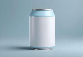 3d realistic container for soda or energy drink, lemonade or beer can mockup free download photo