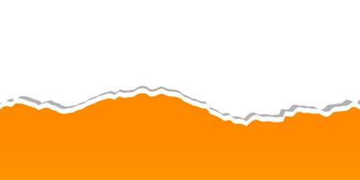 torn orange paper on a gray background isolated on a white background suitable for text insertion vector