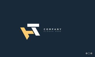 HT Alphabet letters Initials Monogram logo TH, H and T vector