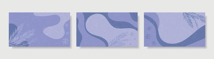 Winter background with ice effect. Ice background with abstract figures and fir branches. vector