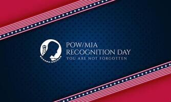 National POW MIA Recognition Day with stars in Background vector