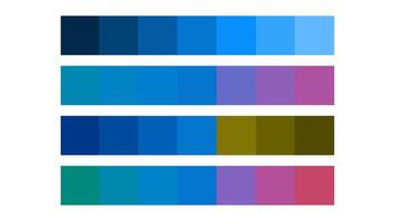 Blue Grotto color palette. Mono, analogous, complementary, triad color. Color palette for ui ux design. Abstract illustration for your graphic design vector