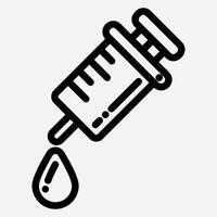Syringe icon, illustration of liquid injection for patients, vaccination and treatment suitable for infographics about vaccination and immunization. vector