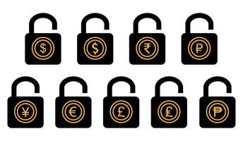 Fixed price lock icon. Price locked icon symbol. Secure payment icon. vector