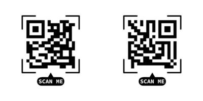 Fake QR code scan illustration. vector