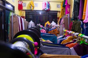 Gresik, Indonesia, March 20 2023 - clothes available in the shop photo