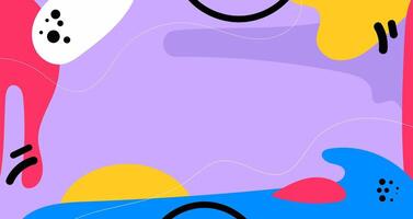 Hand drawn Doodle pattern background with abstract shapes and dots. Modern pattern bright color creative trendy fluid for Banner, Flyer, Cover, Wallpaper vector