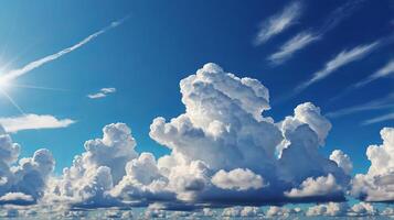 blue sky with cloud photo