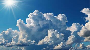 blue sky with cloud photo