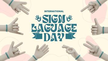 International Sign Language Day Design template