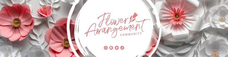 Flower Arrangement Hobby LinkedIn Banner template